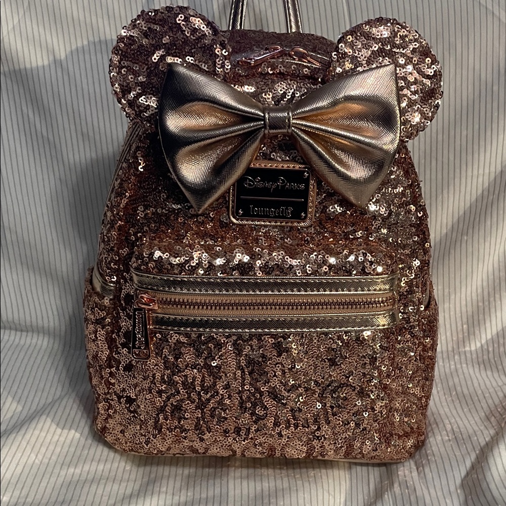 Loungefly Metallic Rose Sequin Backpack